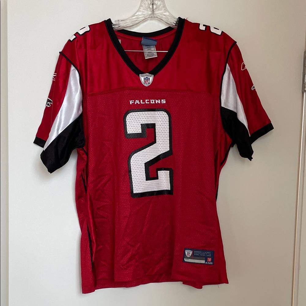 Women’s Falcons (Ryan #2) Red, White and Black Falcons Game Jersey